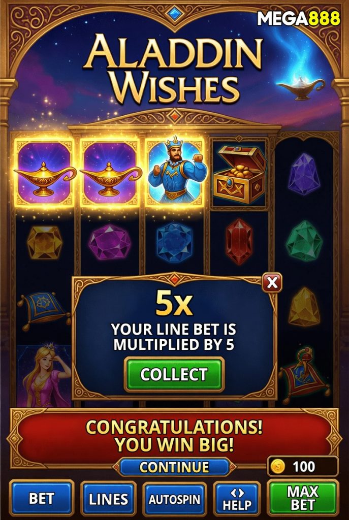 Mega888 Aladdin Wishes